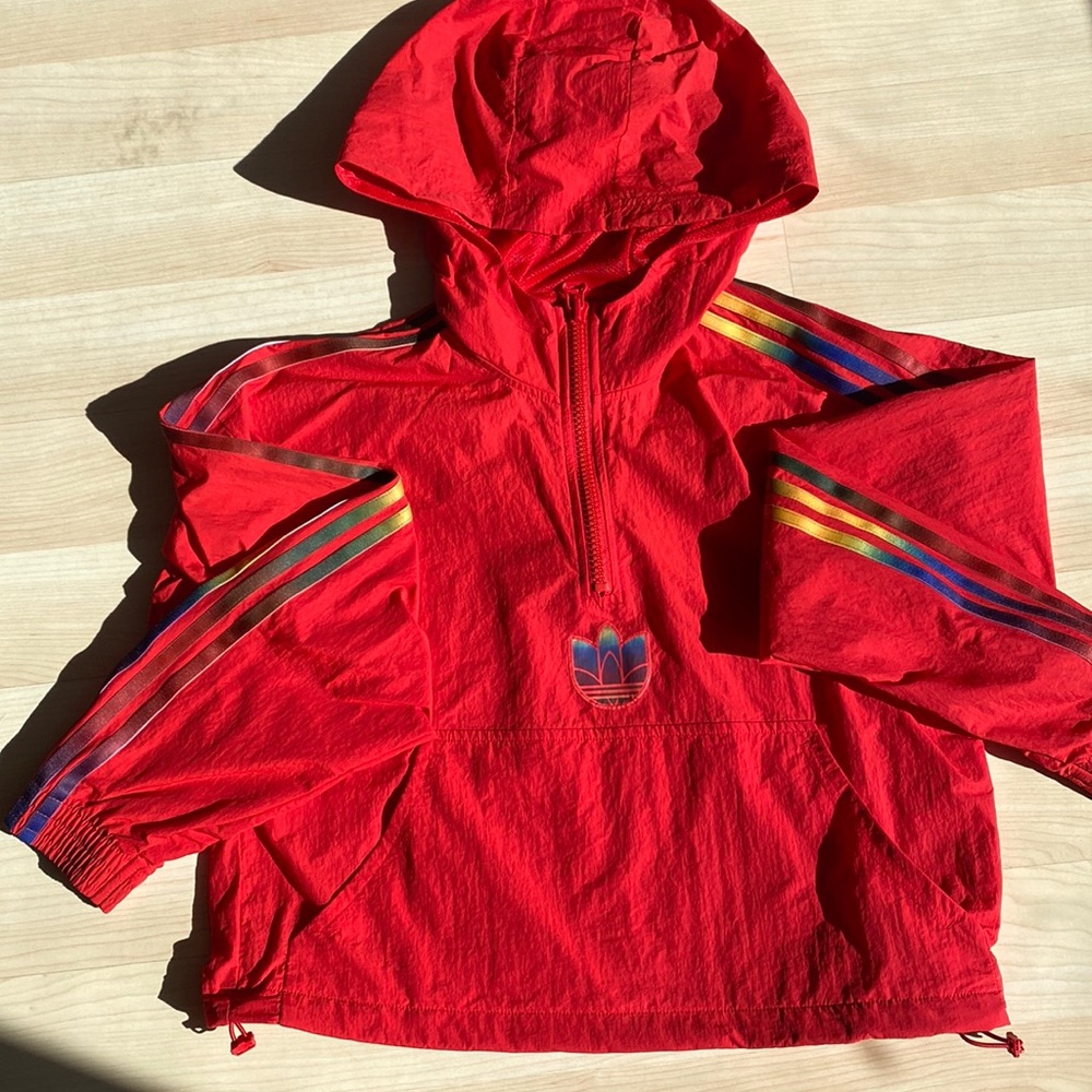 Adidas oversized cropped hoodie